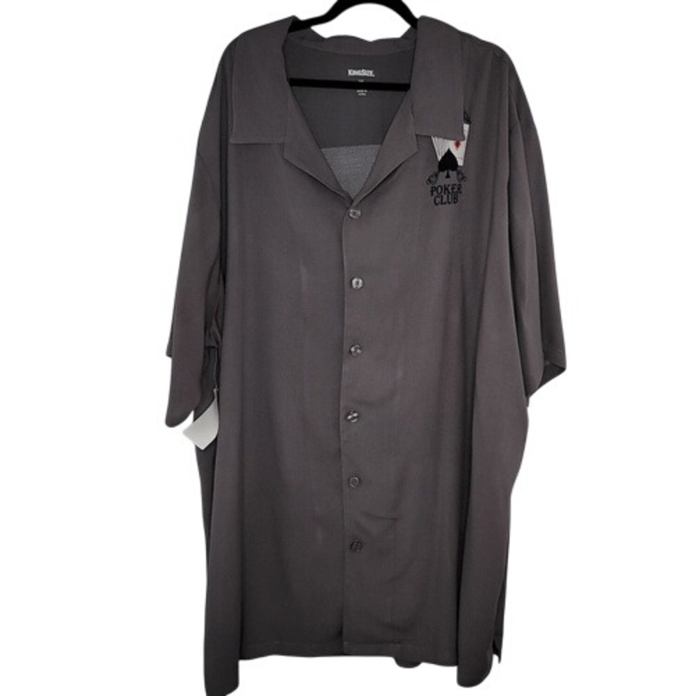 King Size Gray‎ Rayon Poker Shirt